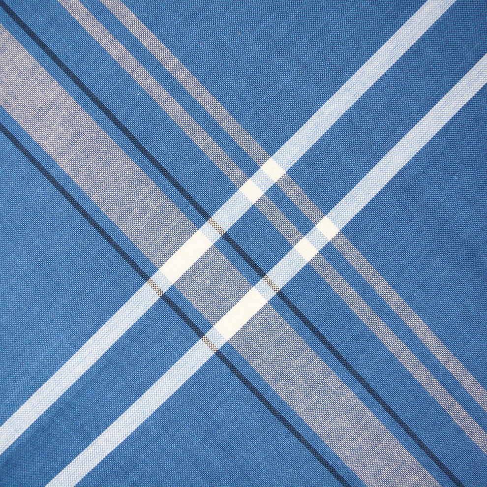 DII Nautical Blue French Stripe Tablecloth 70" Round