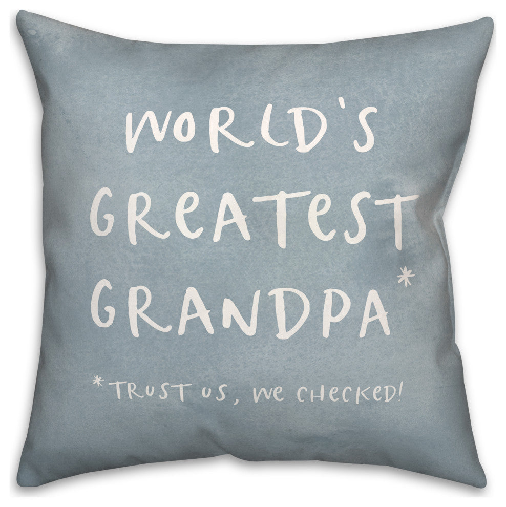 Worldï¿½s Greatest Grandpa 18x18 Spun Poly Pillow