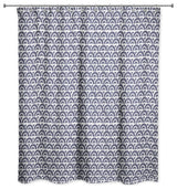 Navy Arch Pattern 71x74 Shower Curtain