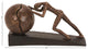 Brown Polystone Industrial People Sculpture