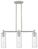 Crown Point 3 30.5" Island Lighting Satin Nickel