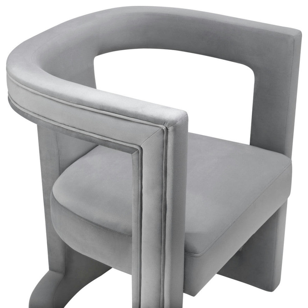 TOV Furniture Ada Grey Velvet Chair