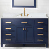 Valentino Single Vanity, Blue, 54"
