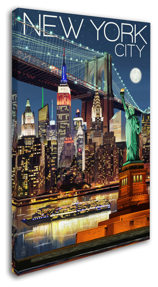 Lantern Press 'New York' Canvas Art, 16" x 24"
