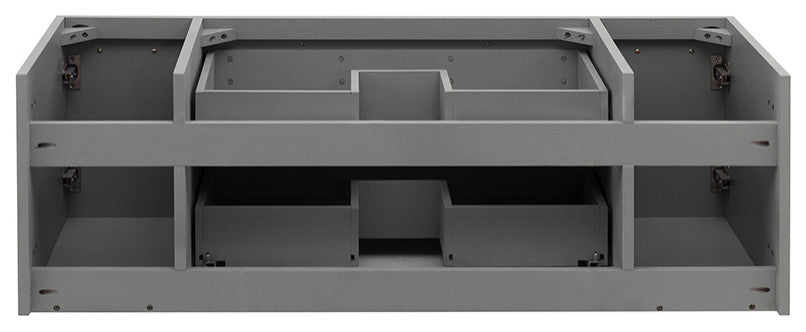 Lucera Wall Mount Vessel Sink Bathroom Cabinet, Gray, 48"