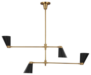Signoret Medium Chandelier, Burnished Brass
