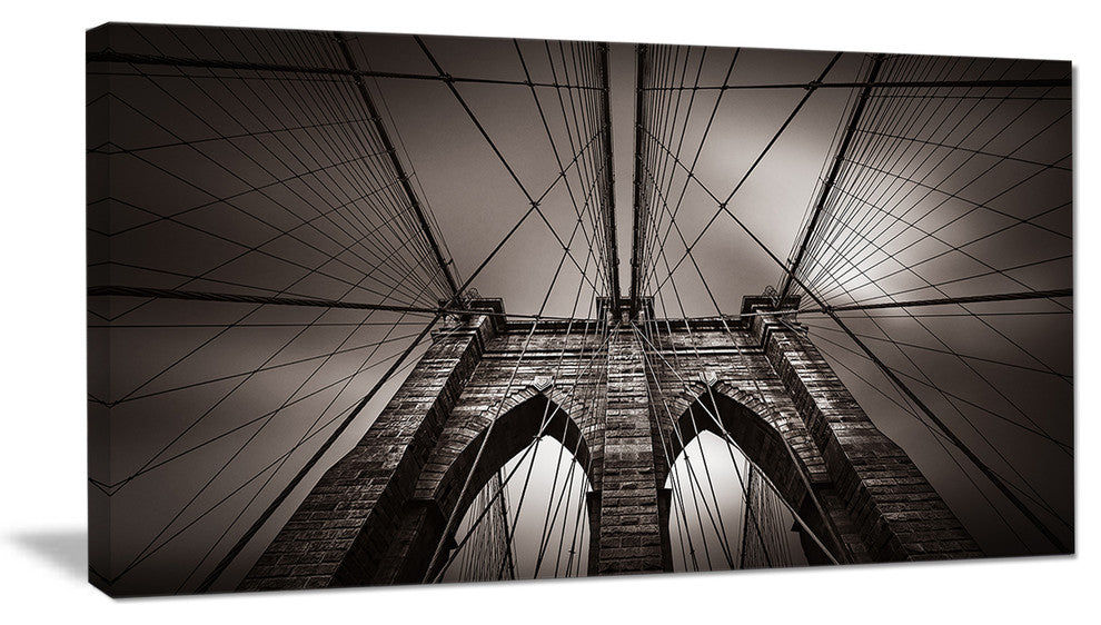 Brooklyn Bridge in NYC USA, Extra Large Canvas Art Print, 32"x16"