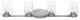 Hinkley Branson Bath 4-Light Vanity, Brushed Nickel