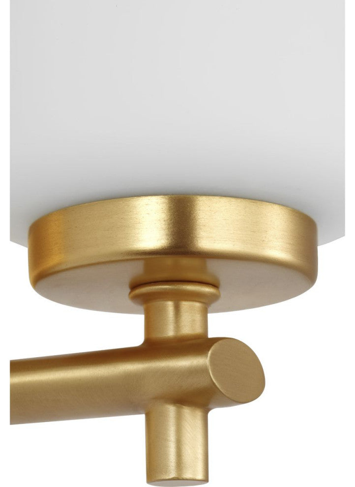 Adley Collection One-Light Satin Brass Etched Opal Glass Bath Vanity Light