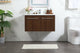 Phoebe Single Bathroom Vanity, Walnut, 36", Without Backsplash