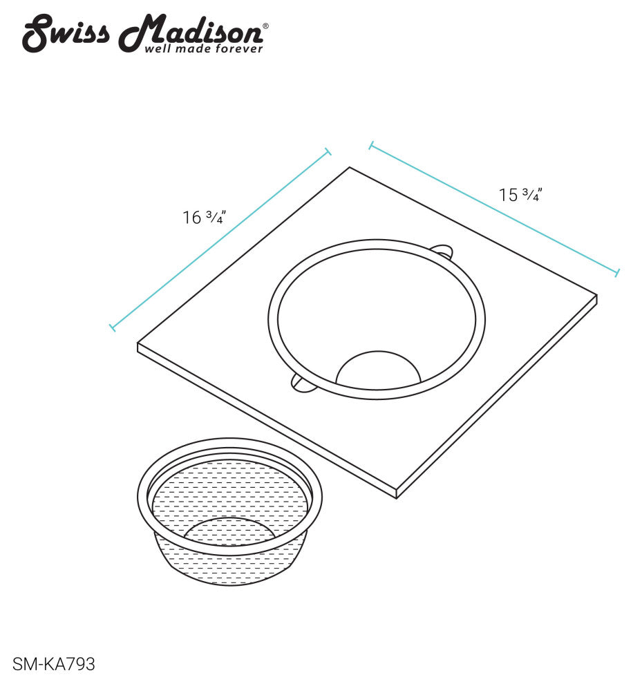 15.75 x 16.75 Flatform With Colander and Mixing Bowl