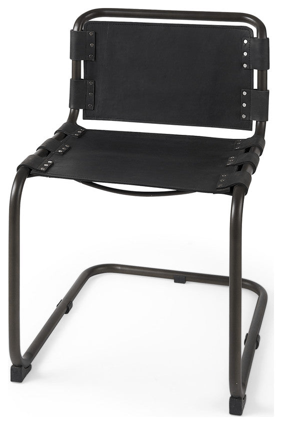 Black Leather Side chair