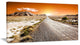 Sunset Desert with Pebble Road, Landscape Canvas Art Print, 32"x16"