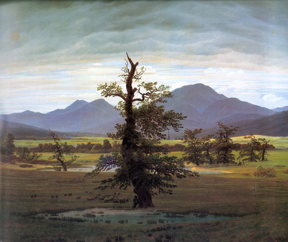 Caspar David Friedrich Landscape With Solitary Tree Wall Decal Print