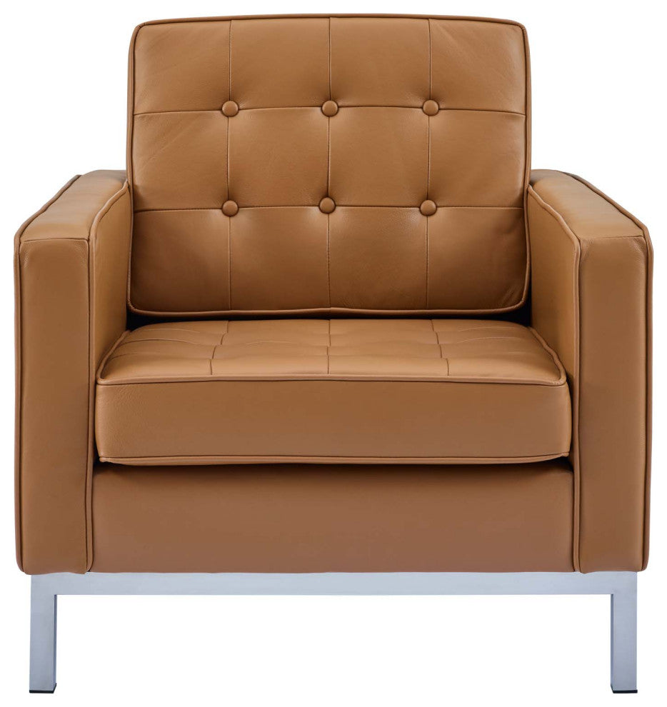 Loft Leather Armchair-Tan