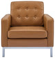 Loft Leather Armchair-Tan