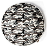Round Bed Camouflage, White, Large