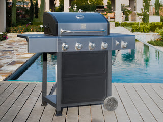 Kenmore 4 Burner Open Cart Gas Grill with Side Burner