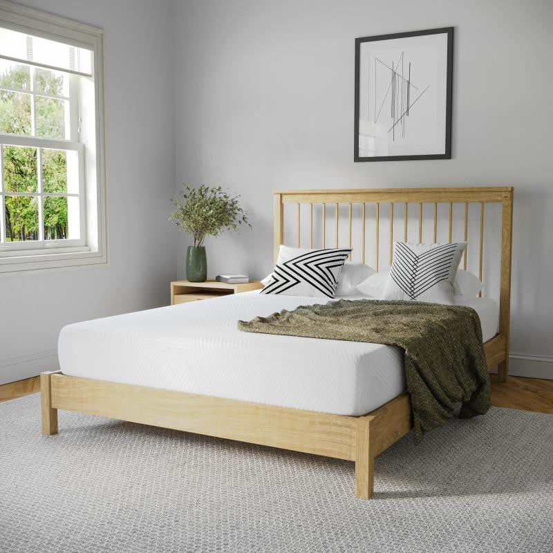 Jasmine Charcoal & Green Tea Cooling Gel Memory Foam 8" CertiPUR-US Mattress, White, Full