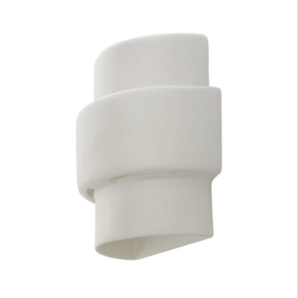 Caldwell Outdoor Wall Light, Bisque Gray, Open Top