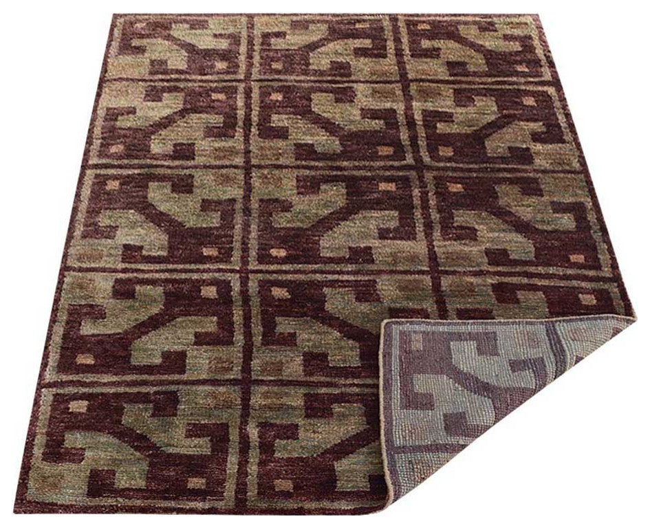 HAND KNOTTED JUTE ECO-FRIENDLY AREA RUGS,Brown Beige,Contemporary,Outdoor Indoor, [Rectangle] 6'x9'