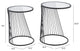 Shine Nesting Tables Set Clear & Black
