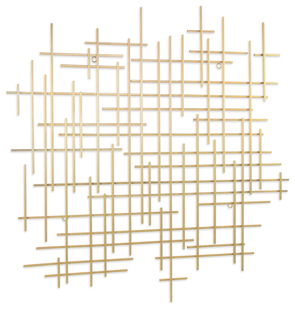 Iquara Large Gold Abstract Metal Wall Art
