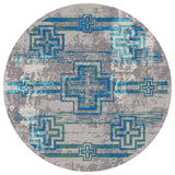 Distressed Bounty, Gray, 8' Round