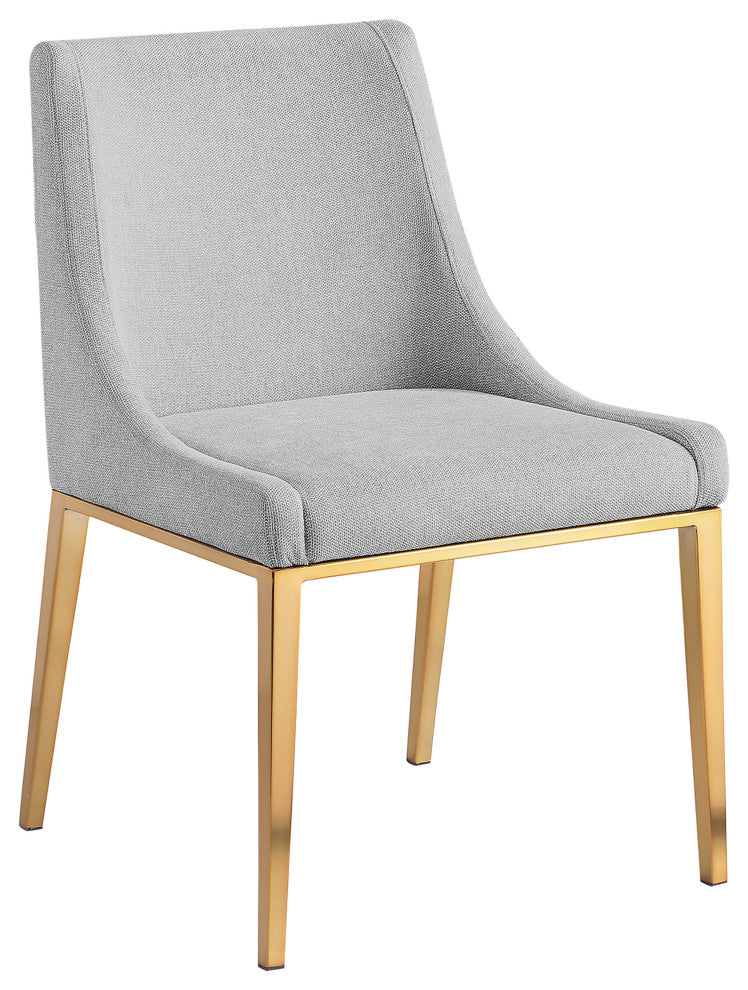Haines Polyester Fabric Dining Chair, Grey