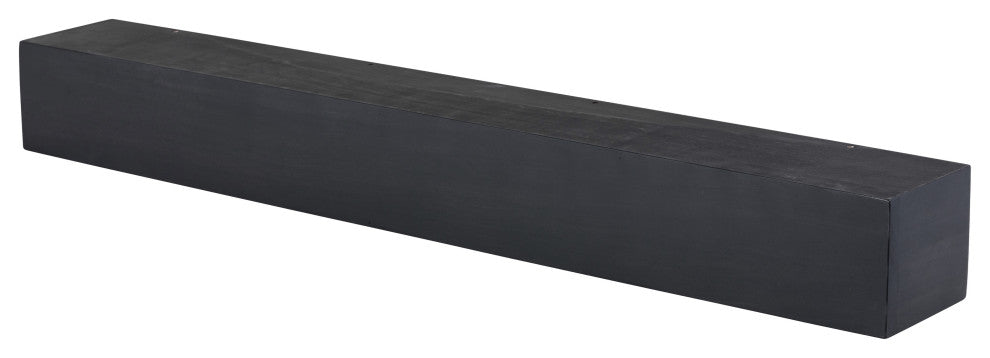 Modern Farmhouse Fireplace Mantels, Midnight Black, 60" L X 5.5" H X 6.25" D