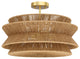 Semi-Flush Mount Ceiling Light, Brown, 20'''' Wide