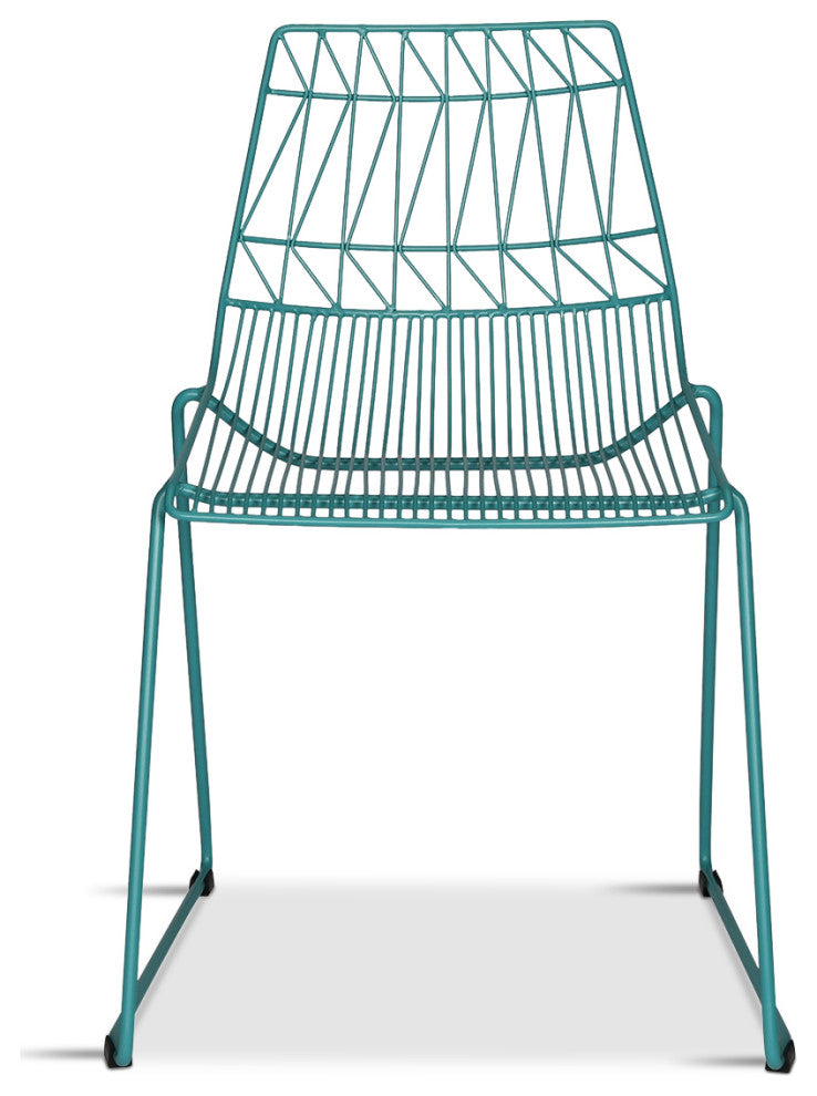 Ace 3 Piece Dining Set with Matte White Table, Matte Teal