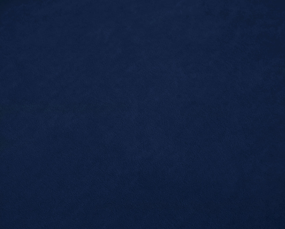 Cozy Velvet Upholstered Comfort Modular Armless Sofa, Navy