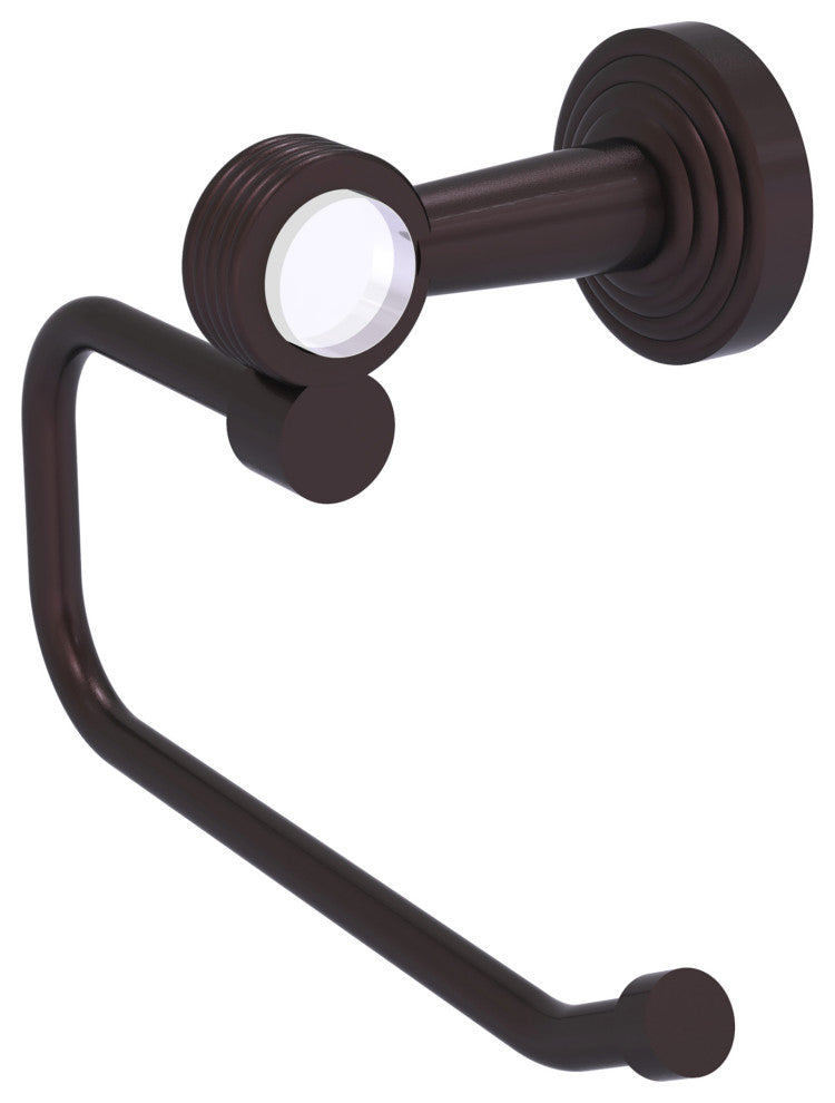 Pacific Beach Euro Style Groovy Accent Toilet Tissue Holder, Antique Bronze