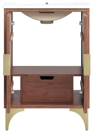 Daylight 24" Bathroom Vanity, White Walnut