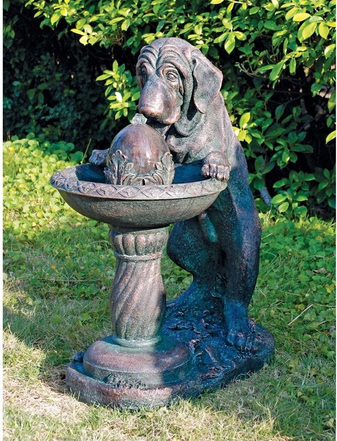 Dog's Refreshing Drink Sculptural Fountain
