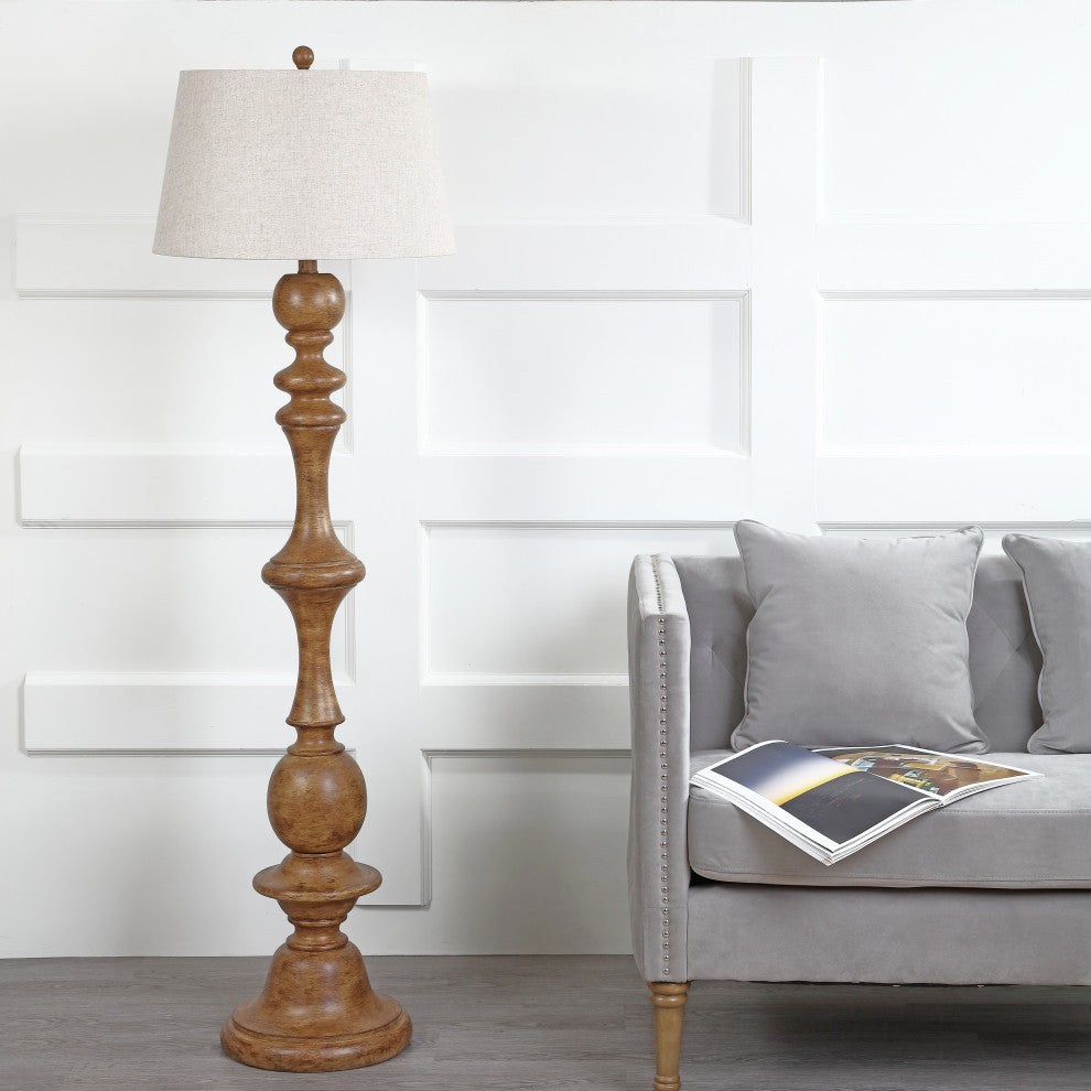 Taylor 67" Resin Floor Lamp, Brown