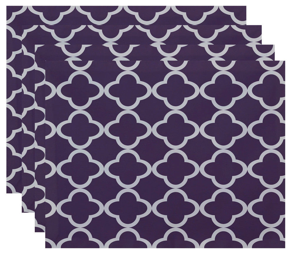 Marrakech Express Geometric Print Placement, Larkspur, Set of 4
