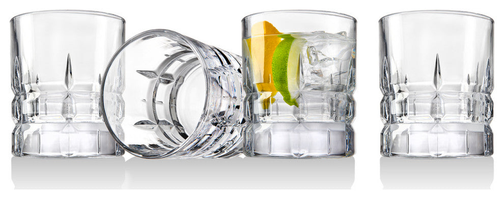 Crosby Square Double Old Fashion Set of 4 9oz