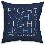 Eight Nights Eight Lights 20"x20" Throw Pillow Cover