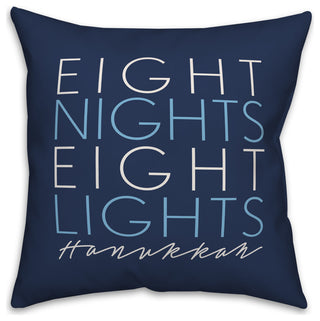 Eight Nights Eight Lights 20"x20" Throw Pillow Cover
