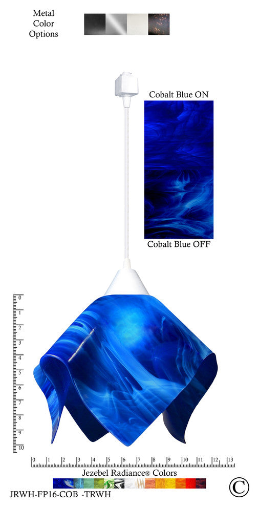 Jezebel Radiance Flame Large Track Light, Cobalt Blue