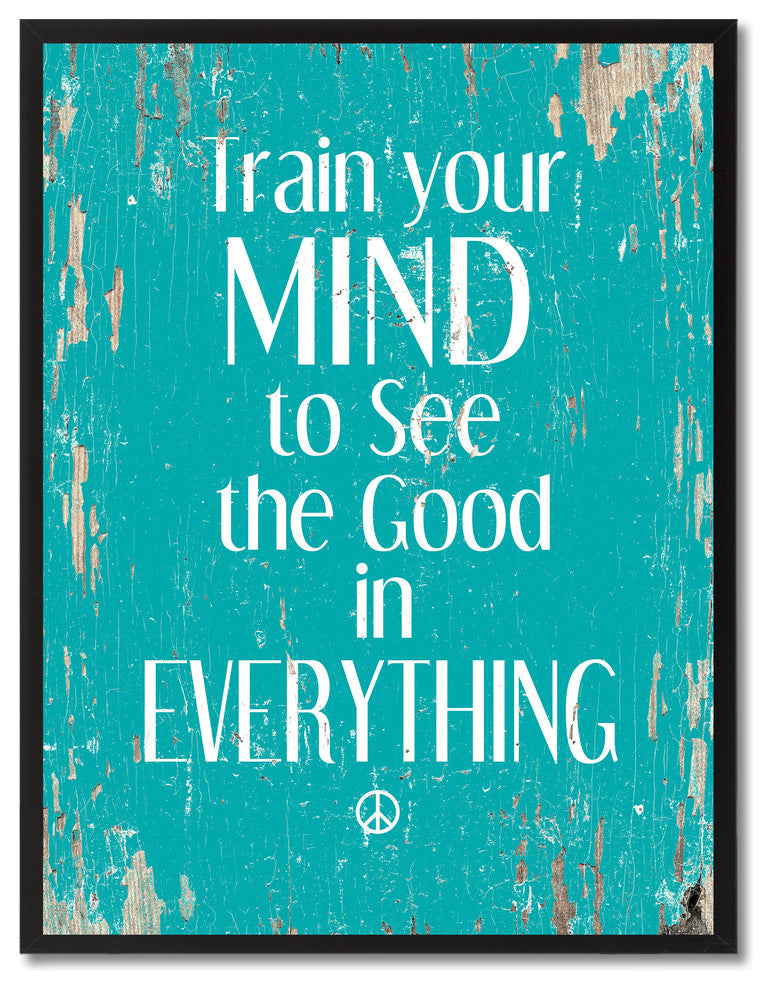 Train Your Mind  Inspirational, Canvas, Picture Frame, 28"X37"