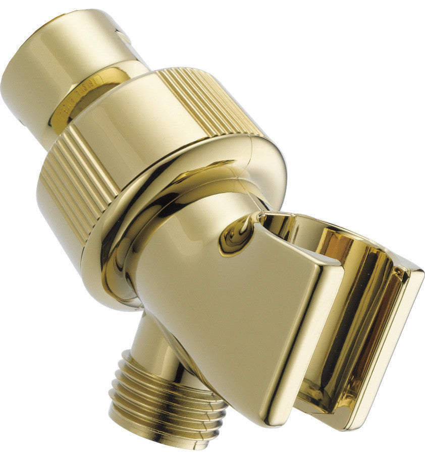 Delta Adjustable Shower Arm Mount for Hand Shower, Polished Brass, U3401-PB-PK