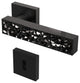 Feodora Modern Cut Crystal Privacy Pin Door Handle, Black