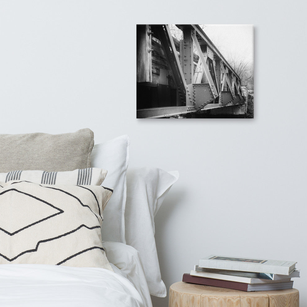 White Clay Creek Bridge Landscape Photo Canvas Wall Art Print, 16" X 20"