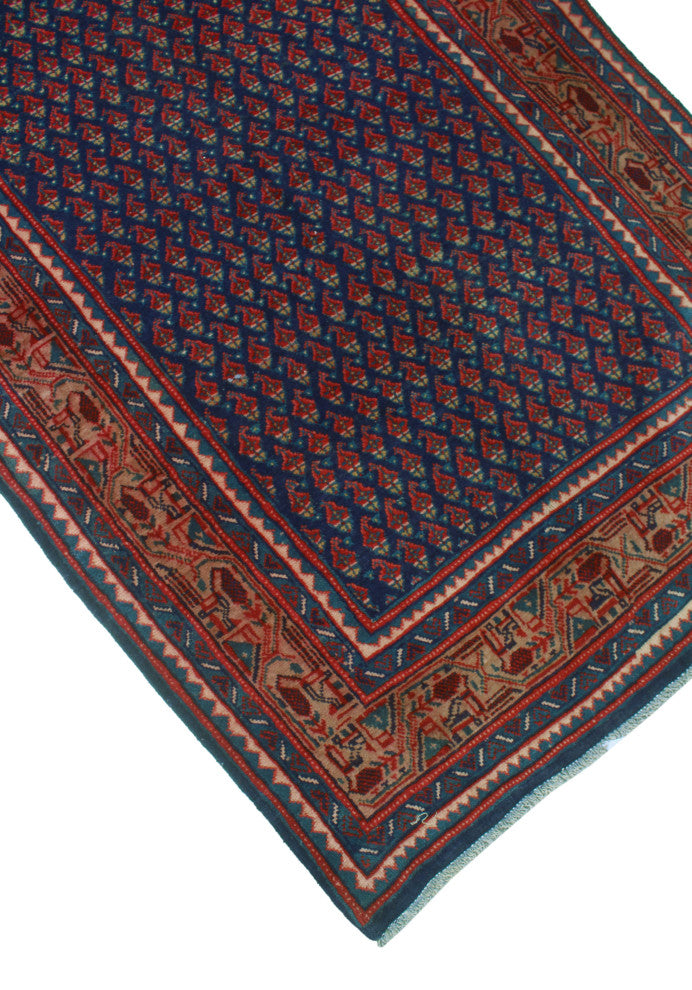 Fine Vintage Distressed Baaqi Navy Runner