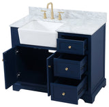 Home Living 22" Farmhouse Blue-Light Bathroom Vanity