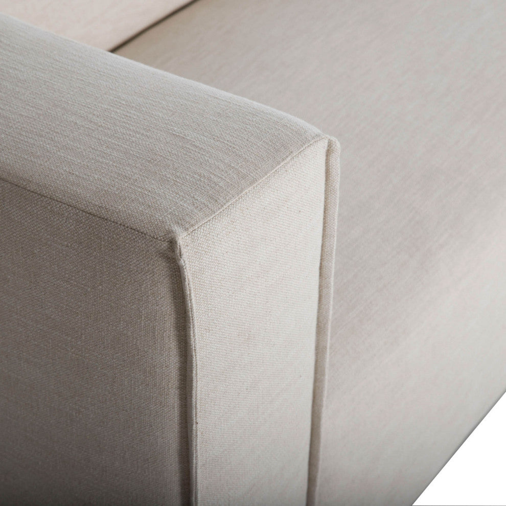 Premium Modular Upholstered Sectional, Beige, Left Arm Facing