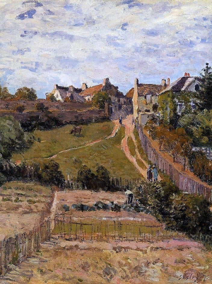 Alfred Sisley The Rising Path, 21"x28" Wall Decal
